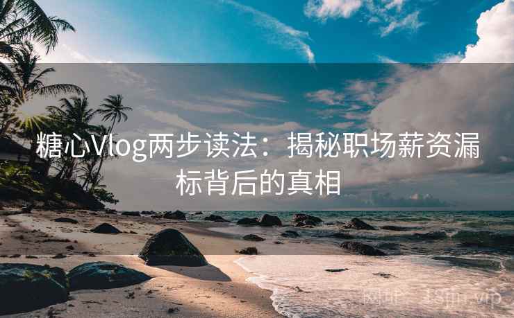 糖心Vlog两步读法：揭秘职场薪资漏标背后的真相
