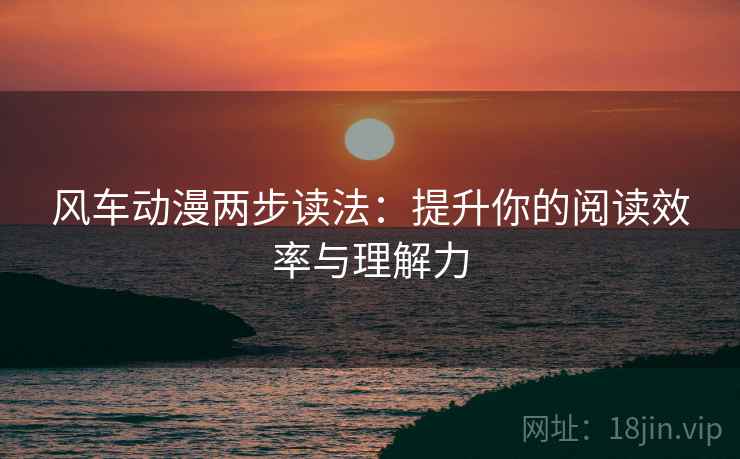 风车动漫两步读法：提升你的阅读效率与理解力