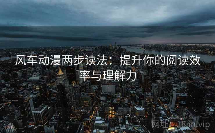 风车动漫两步读法：提升你的阅读效率与理解力