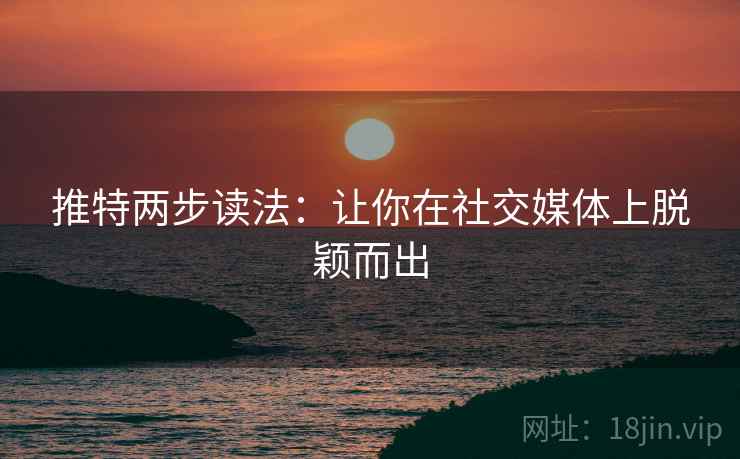 推特两步读法：让你在社交媒体上脱颖而出