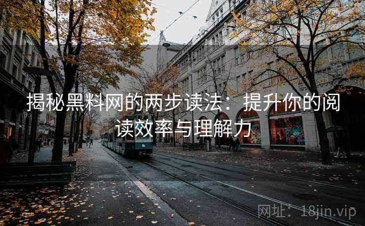 揭秘黑料网的两步读法：提升你的阅读效率与理解力